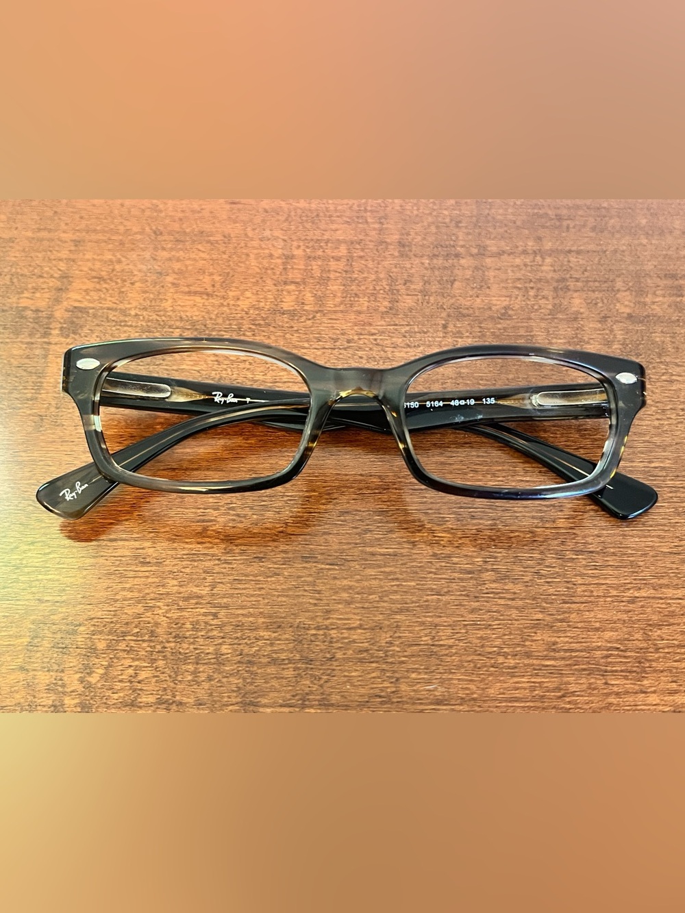 Ray-Ban RX5150 Tortoiseshell Rectangular Eyeglass Frames - Brown/Black
